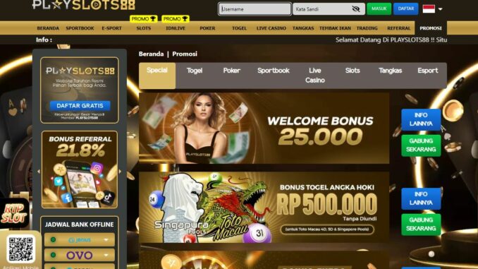 Playslots88 Freebet Gratis Rp 10.000 Tanpa Deposit
